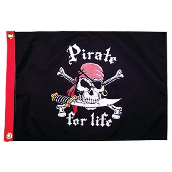 Taylor Pirate For Life Flag Schwarz 127 x 356 mm von Taylor
