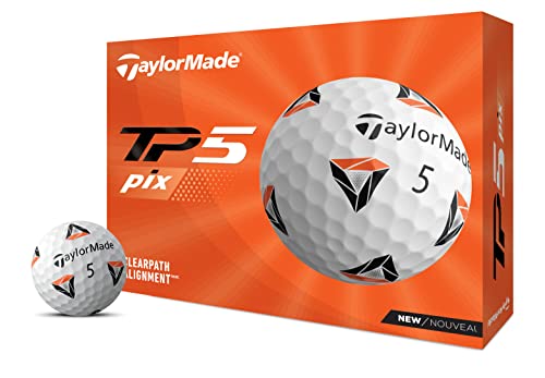 TaylorMade 2021 TP5 Pix 2.0 Golfbälle weiß von TaylorMade