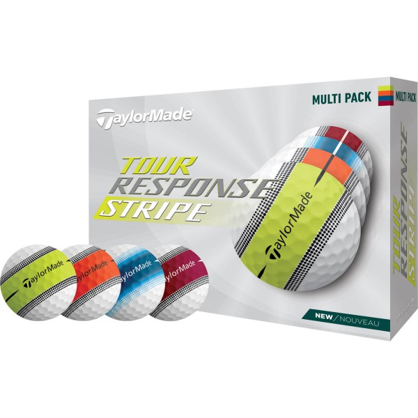TaylorMade Ball Tour Response Stripe Multicolor - 12er Pack mehrfarbig von TaylorMade