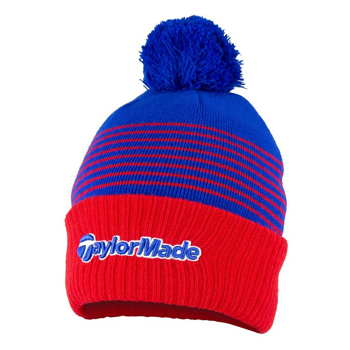 TaylorMade Bobble Golf Beanie Hat, Mens, Red/royal/white, One size | American Golf von TaylorMade