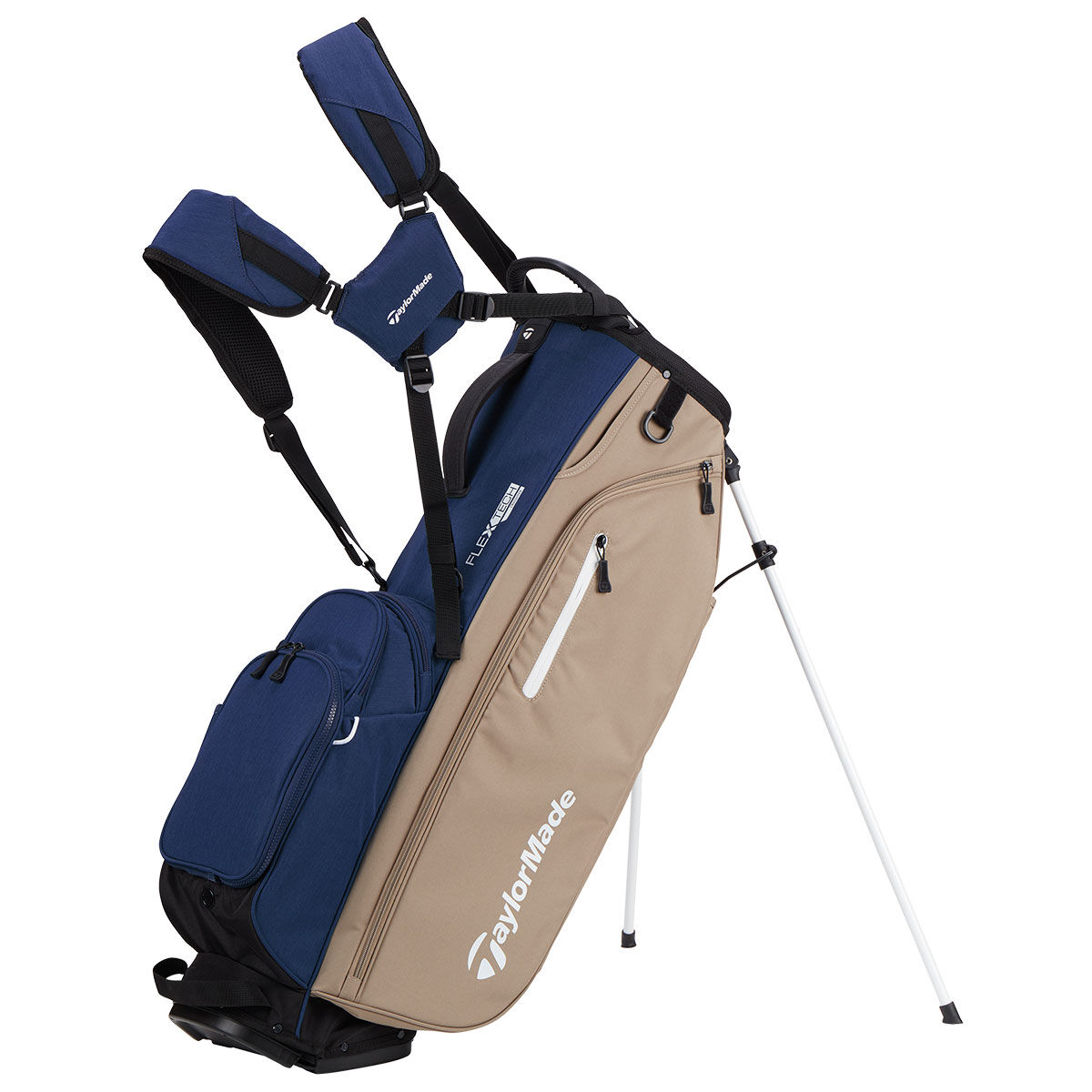 TaylorMade FlexTech Golf Stand Bag, Navy/tan | American Golf von TaylorMade