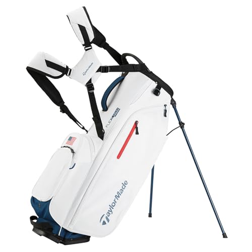 TaylorMade Golf Flextech Crossover Standtasche, Rot/Weiß/Blau von TaylorMade