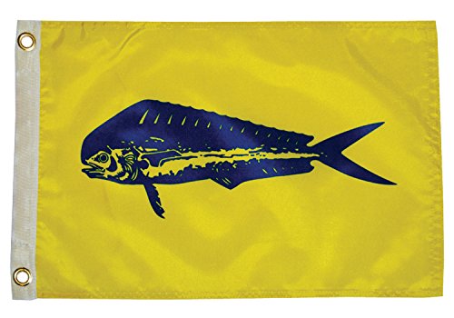 TaylorMade Herren Fisherman's Catch Flag 12" x 18", Dolphin Fischerfang Bootsflagge-Delfin, Messing von TaylorMade