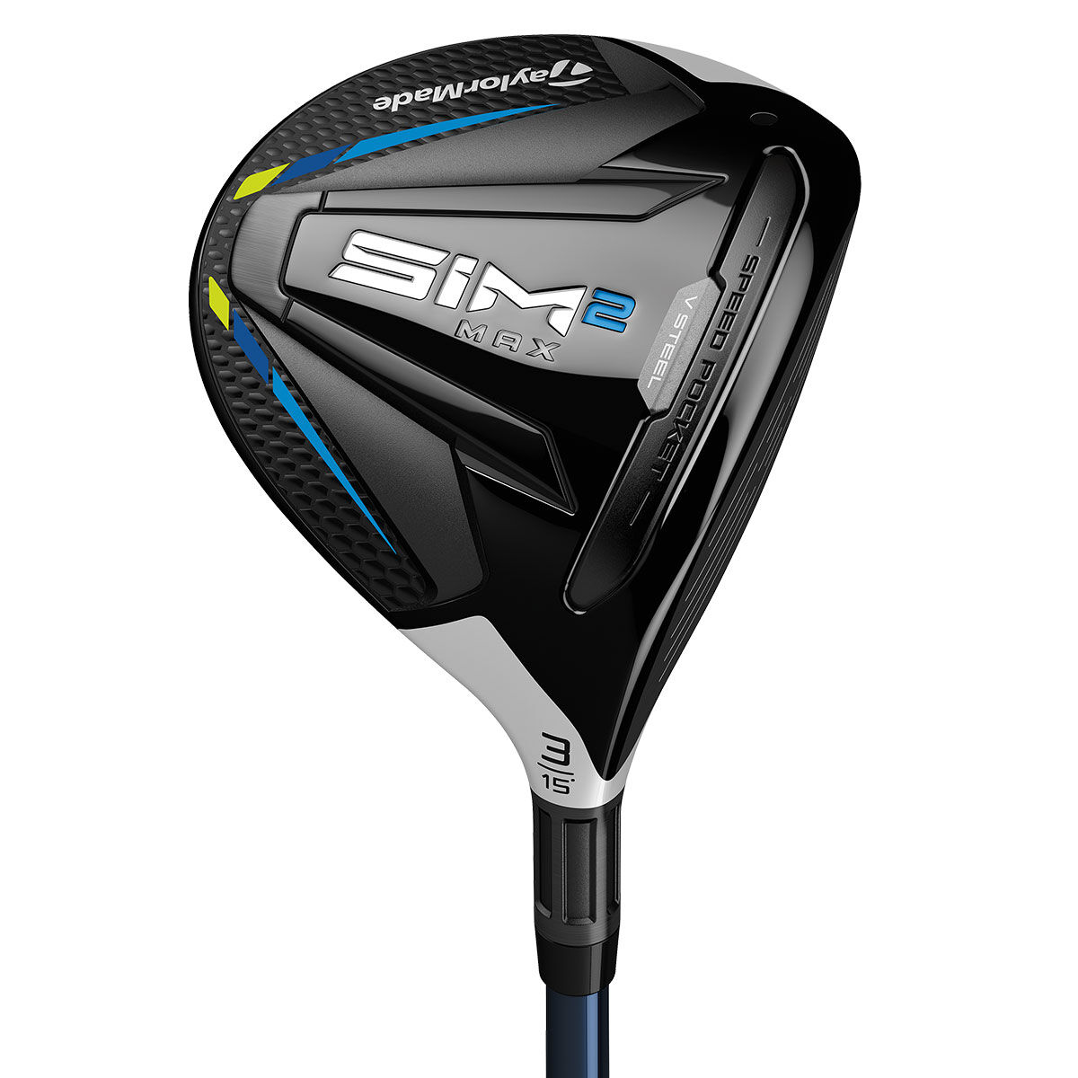 TaylorMade Golf Fairway Wood, Mens Black and Blue SIM2 MAX Golf Fairway, Size: 18° | American Golf von TaylorMade