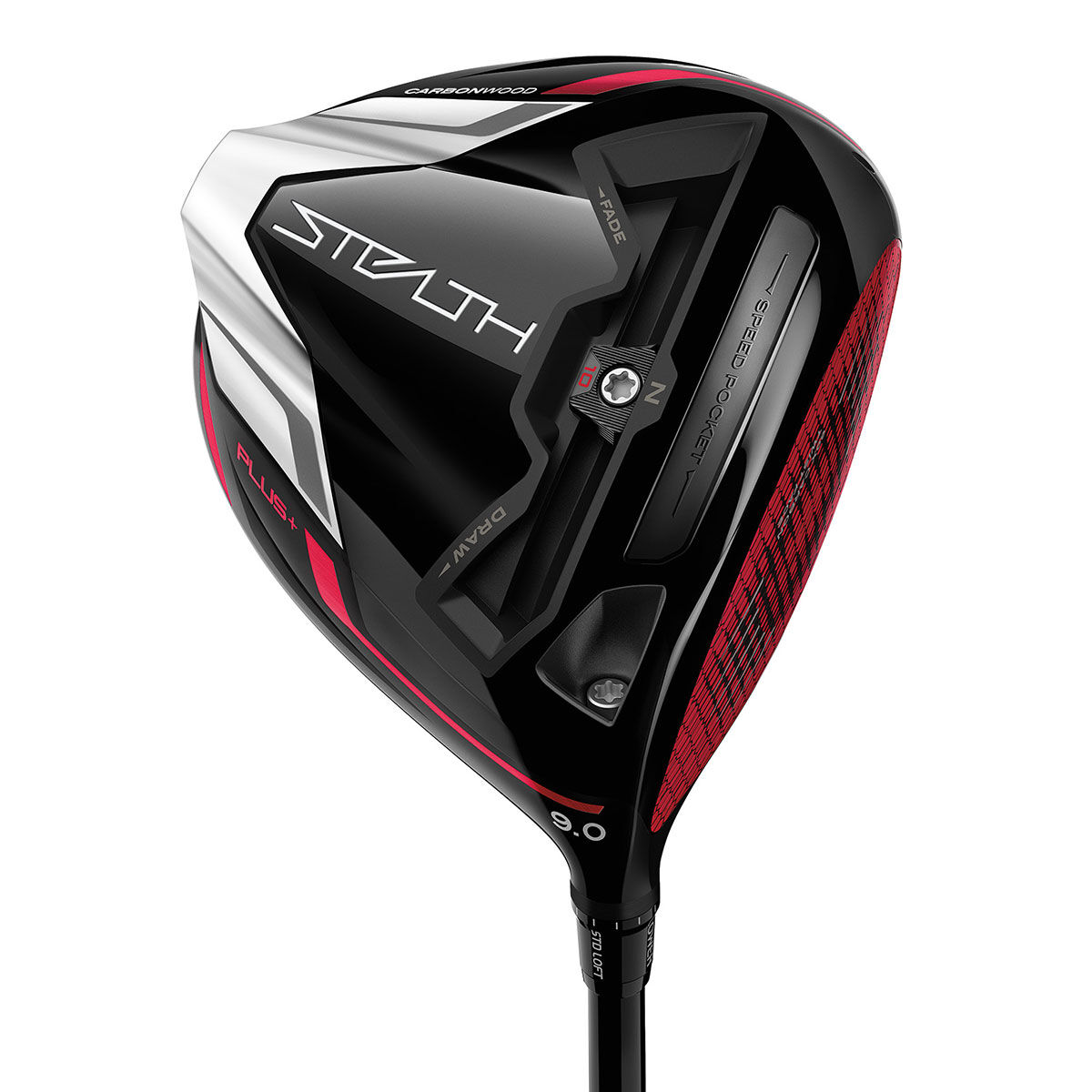 TaylorMade Mens Black and Red Stealth PLUS+ Project x hzrdus Stiff Left Hand Golf Driver, Loft: 10.5° | American Golf, 10.5 degree von TaylorMade