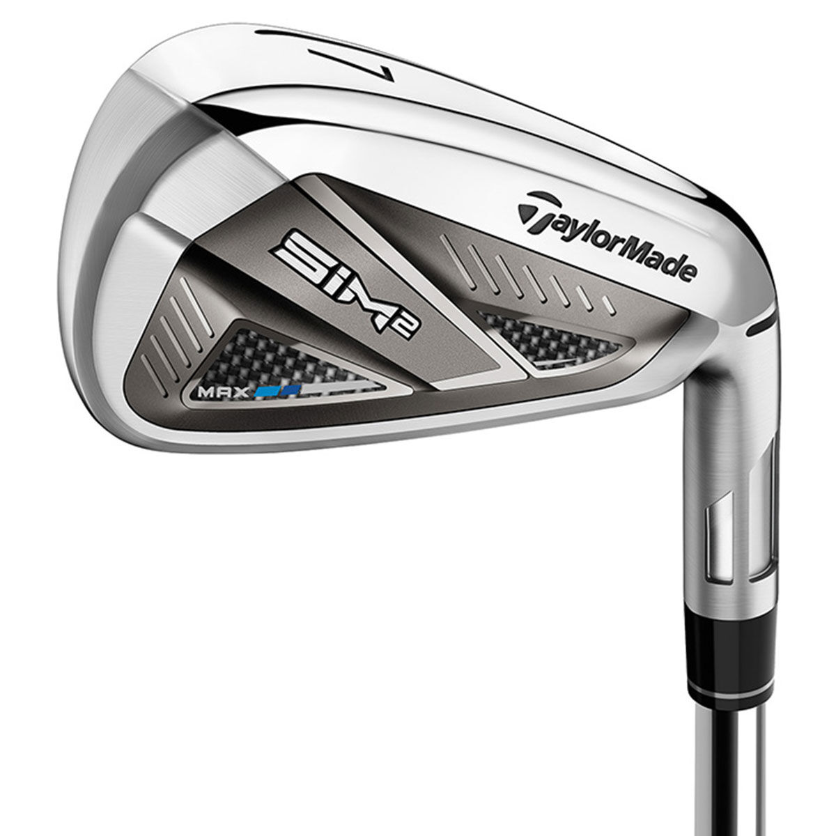 TaylorMade SIM2 MAX Steel Golf Irons, Mens, 5-sw (7 irons), Left hand, Steel, Regular | American Golf von TaylorMade