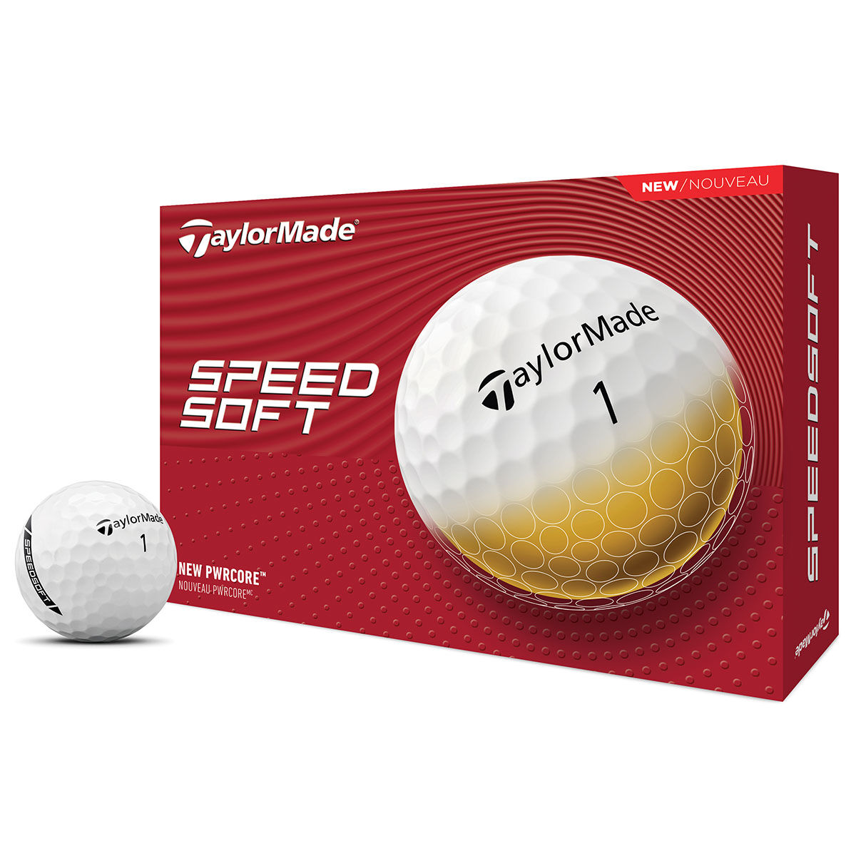 TaylorMade Mens White SpeedSoft 12 Golf Ball Pack | American Golf von TaylorMade