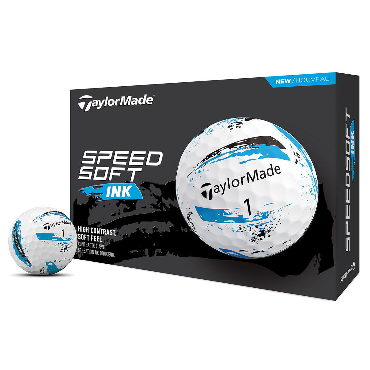 TaylorMade SpeedSoft Ink 12 Golf Ball Pack, Mens, Blue, One Size | American Golf von TaylorMade