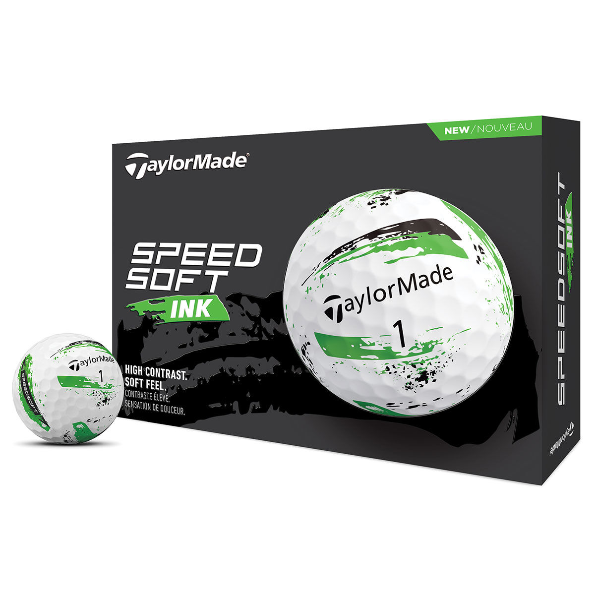 TaylorMade SpeedSoft Ink 12 Golf Ball Pack, Mens, Green, One Size | American Golf von TaylorMade