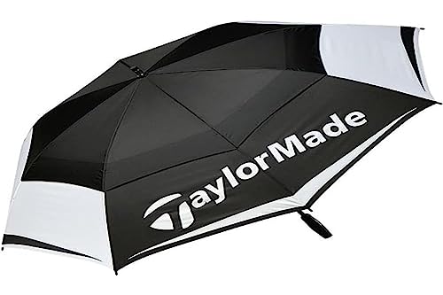 TaylorMade TM Tour Double Canopy Golfschirm, Schwarz/Weiß/Grau, 64" von TaylorMade