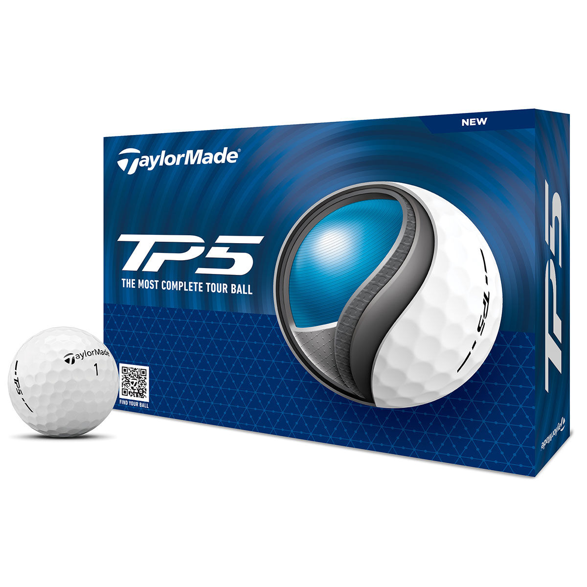TaylorMade TP5 12 Golf Ball Pack, Mens, White | American Golf von TaylorMade