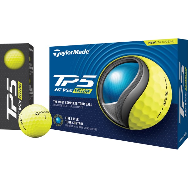 TaylorMade TP5 24 Golfbälle - 12er Pack gelb von TaylorMade