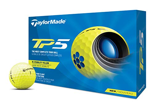 TaylorMade TP5 Golfbälle, Gelb, 2021 von TaylorMade
