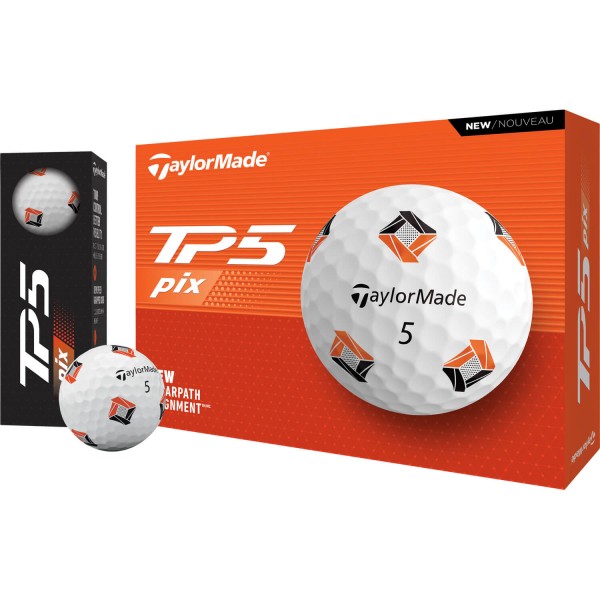 TaylorMade TP5 pix 3.0 Golfbälle - 12er Pack weiß von TaylorMade