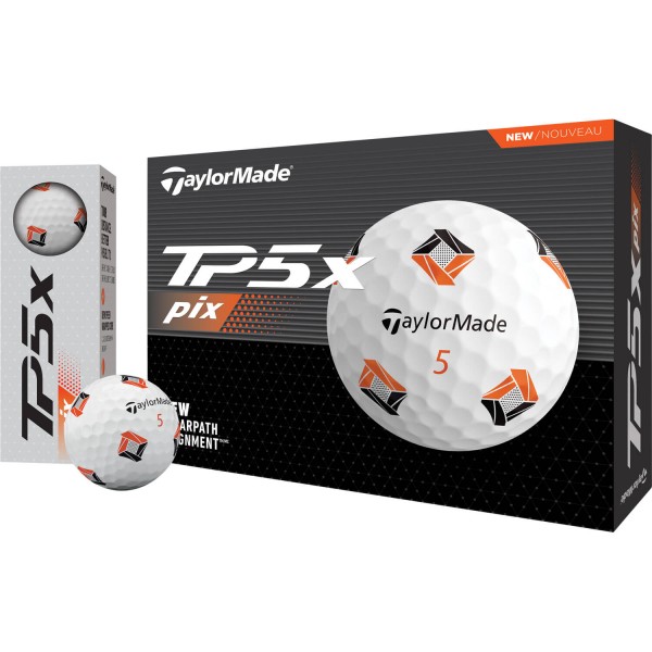 TaylorMade TP5x pix 3.0 Golfbälle - 12er Pack weiß von TaylorMade