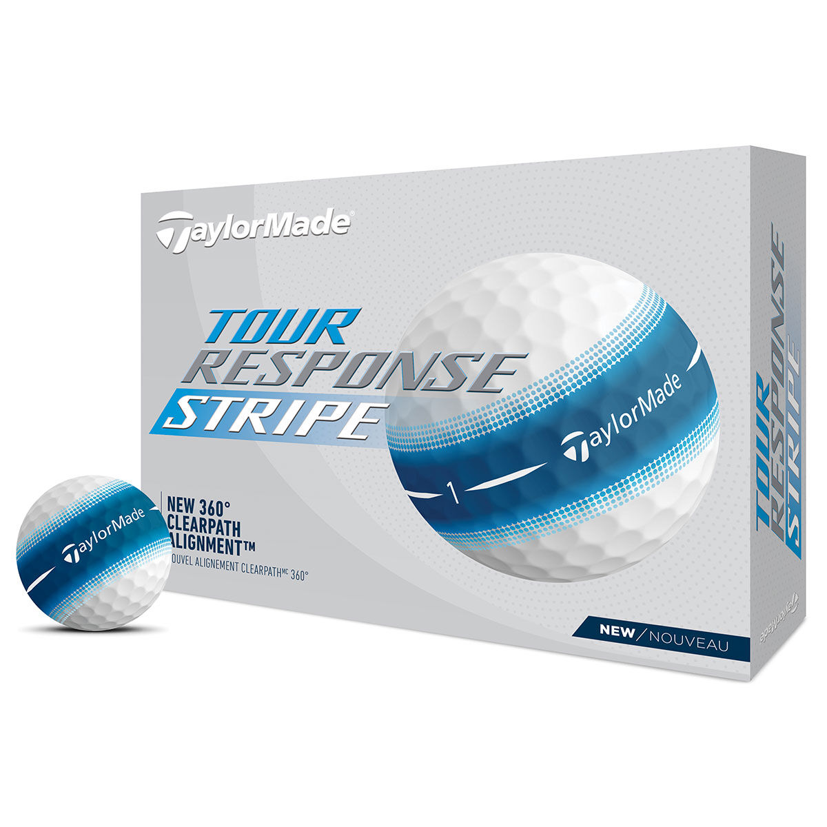 TaylorMade Tour Response Stripe 12 Golf Ball Pack, Mens, Blue | American Golf von TaylorMade