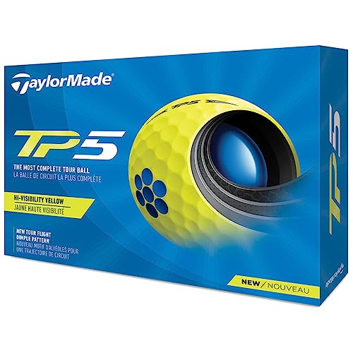 TaylorMade TP5 Yellow Golfbälle, gelb, Einheitsgröße von TaylorMade