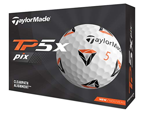 TaylorMade TP5X pix Golfbälle, weiß, Einheitsgröße von TaylorMade