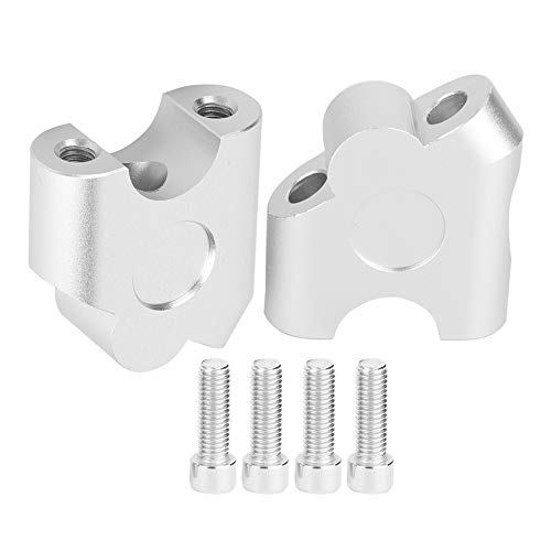 7/8 Zoll 22 Mm Universal Motorrad Lenker Riser,Lenkereöhung Für Motorrad Lenker Riser Lenker Clamp,Lenkerklemme Zurück Move Mount Adapter (Silber),Motorrad Lenkereöhung 22Mm Mit Abe,Lenkereöhung Motor von Tbest