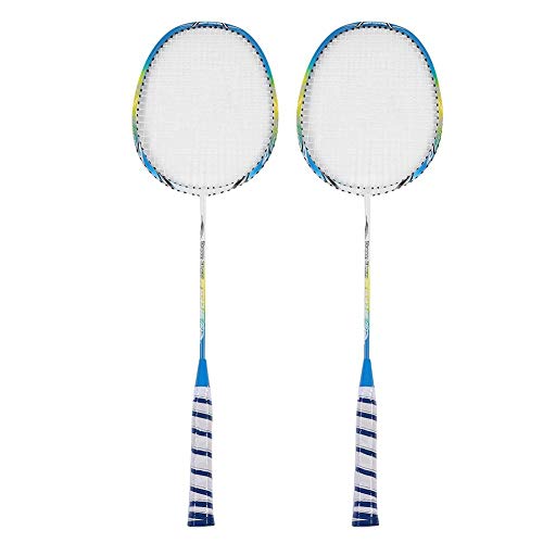 Badminton-Trainingsschläger, 1 Paar tragbarer, professioneller Carbonfaser-Trainingssport-Badmintonschläger mit Schlägertasche für die Badminton-Praxis von Tbest