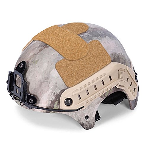 DIY Helm Aufkleber Magic Tape 5 Stück stark klebende Helm Patch Hook Loop Aufkleber Militär Zubehör für IBH Helme(hautfarben) von Tbest