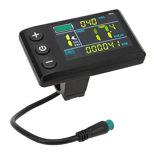 Elektrisches Fahrrad-LCD-Display, Fahrrad-Display-Messgerät, ABS-wasserdichtes LCD S866 Elektroroller-Farbbildschirm-Display-Bedienfeld für Lithium-Modifikationszubehör von Tbest