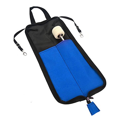 Tbest Drum Sticks Case, Ersatztasche Für Trommelstäbchen,Wasserdicht,Tragbar,Für Sturm,Tasche Mit Tragegurt (Blau) von Tbest