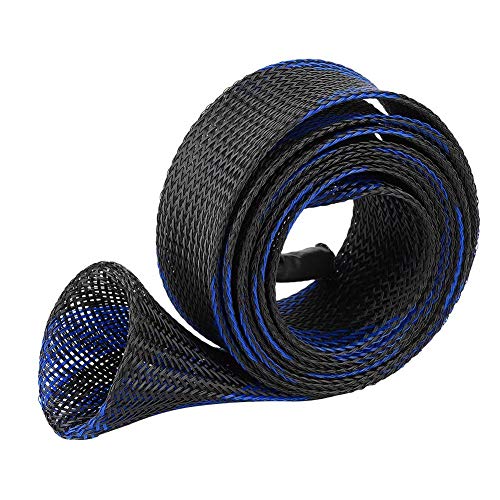 Tbest Angelrutenschutz, Rutenschutz für erweiterbare Casting-Stöcke mit geflochtenem Griff(Schwarzblau) von Tbest