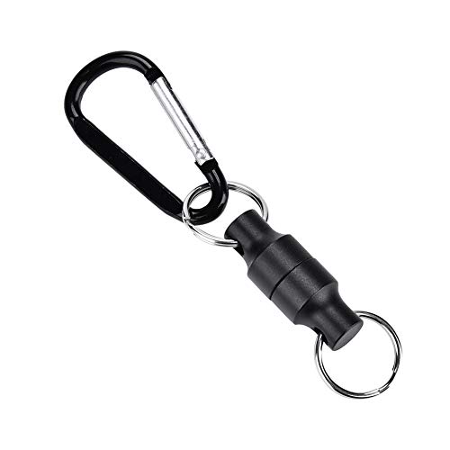 Magnet Karabiner,Fly Fishing Magnetnetz Release Clip Hängen Halter Lanyard Clip Karabiner Einzel/Doppel Schlüsselanhänger Haken Magnet Schnalle(Single F) von Tbest