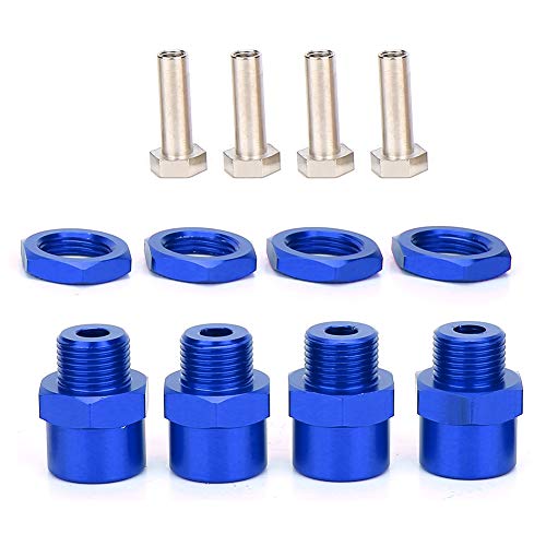 Tbest RC Hex Conversion Adapter, RC Auto 12mm auf 17mm Rad Hex Conversion Adapter Zubehör für Sakura D4 HSP 94123 1/10 Auto(Blau) von Tbest