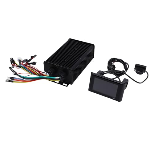 Tbest Scooter Display -Controller -Kit -wasserdichte S966 Farbbildschirm 60A 3 Modus 18 Röhrchen -Wellenschwarz -Controller für Elektrische Roller -Motor Aluminiumlegierung ABS von Tbest