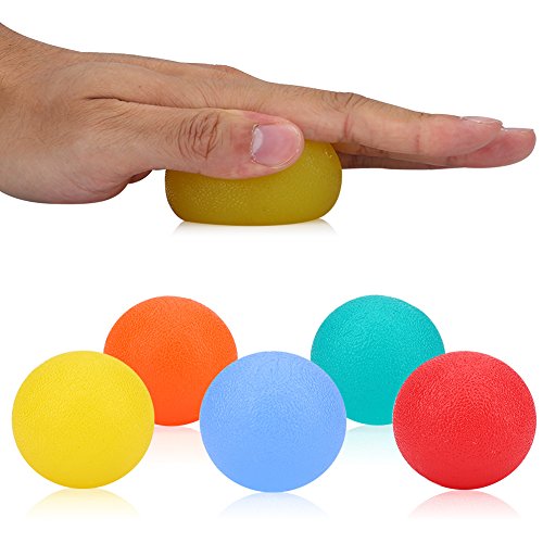 schaumstoffball,2 Stück Gel-Ball, Dekompressionskugel, Handmuskeltraining, Fitness, Finger, Handgelenk, Ball, Therapie, Reeon, Massage, Ersatz für Übungen, Hand, Griffkraft (blauer See) von Tbest