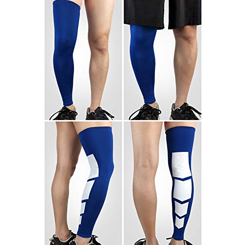 Tcare Kompressionsstrümpfe für die Beinunterstützung, für Sport, Fußball, Basketball, Radfahren, Stretch, Knie, 1 Stück, blau, L von Tcare