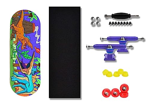 Teak Tuning Heat Transfer Graphic 34 mm Griffbrett komplett – Chilla'saurus Edition von Teak Tuning