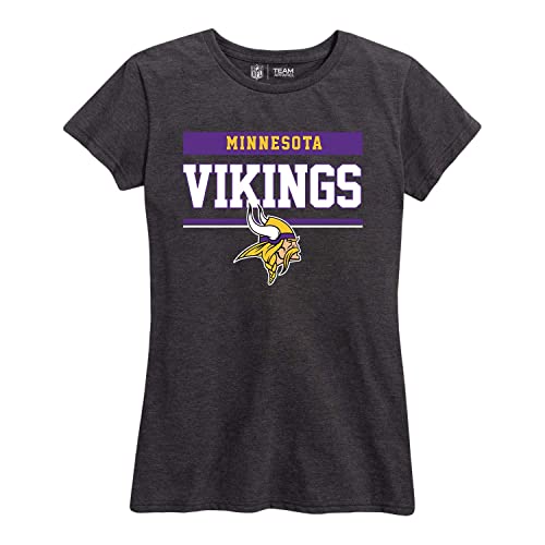 NFL Damen T-Shirt, Minnesota Vikings, lockere Passform, Fußballbekleidung, ohne Etikett, Schwarz, Größe L (US) von Heywood