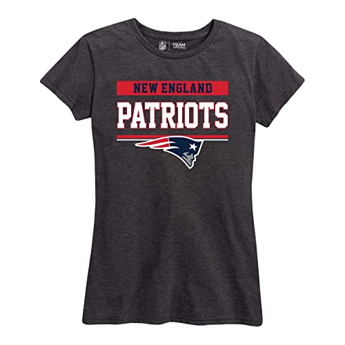 NFL Damen T-Shirt, lockere Passform, Fußballbekleidung, ohne Etikett, kurzärmelig, Schwarz (New England Patriots, Schwarz, Größe S) von Heywood
