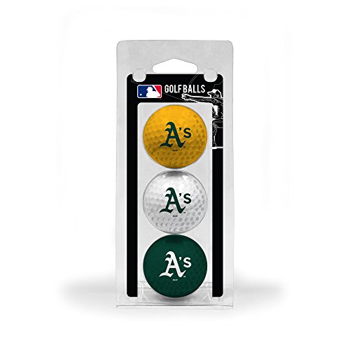Team Golf MLB Oakland Athletics 3 Golf Ball Pack Regulation Size Golf Balls, 3 Pack, Full Color Durable Team Imprint von Team Golf