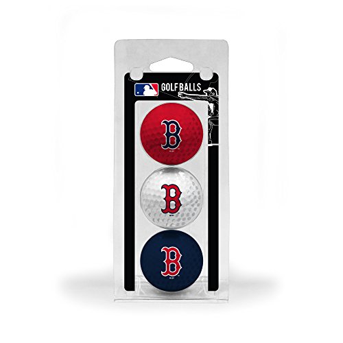 Team Golf MLB Boston Red Sox Golfbälle, reguläre Größe, 3 Stück, vollfarbig, langlebiger Teamaufdruck von Team Golf