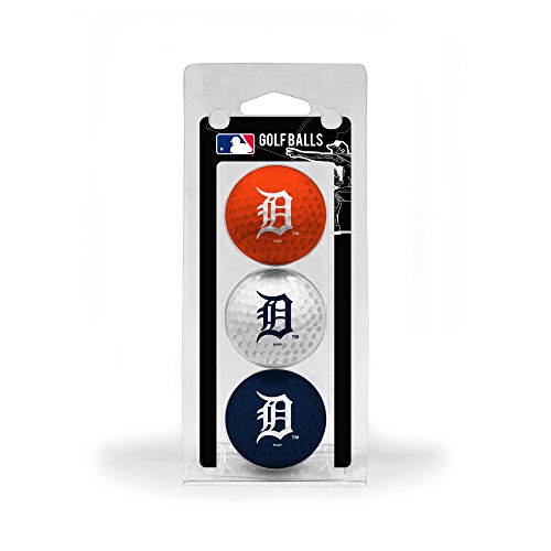 Team Golf MLB Detroit Tigers Golfbälle, reguläre Größe, 3 Stück, Farbiger langlebiger Team-Aufdruck von Team Golf