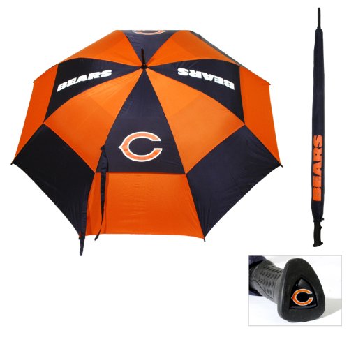 Team Golf NFL 62" Golf Regenschirm mit Schutzhülle Doppeldach Windschutz Design Auto Open Button Chicago Bears von Team Golf