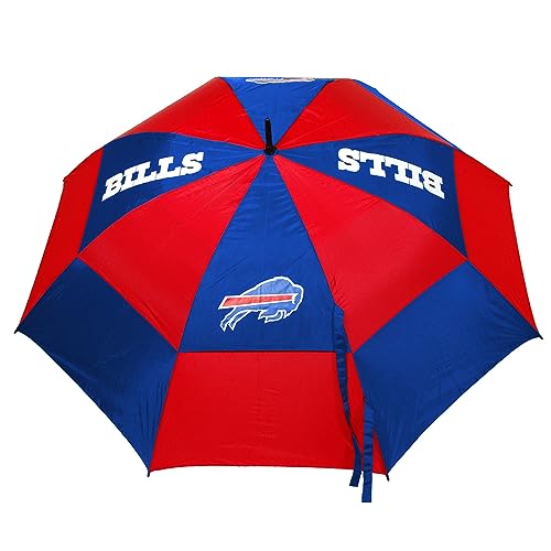 Team Golf NFL Buffalo Bills Golfschirm 157,5 cm Golf-Regenschirm mit Schutzhülle, doppeltes Baldachin, Windschutz-Design, automatischer Öffnungsknopf von Team Golf