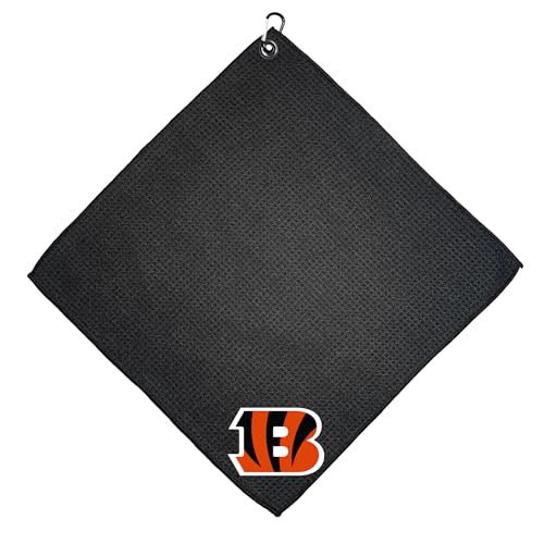 Team Golf NFL Cincinnati Bengals Mikrofaser-Golf-Handtuch, 38,1 x 38,1 cm, Mehrfarbig von Team Golf