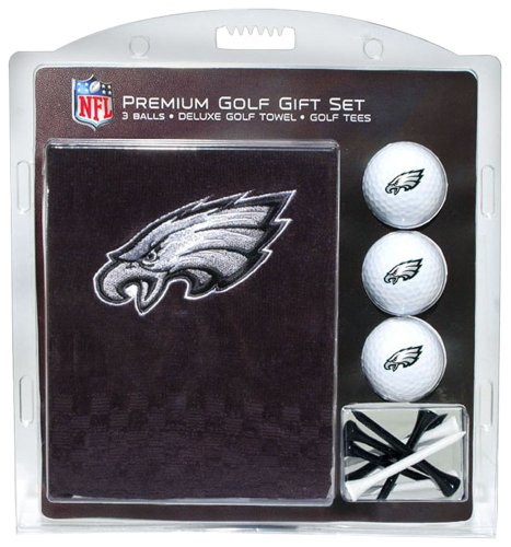 Team Golf NFL Philadelphia Eagles Geschenkset: Besticktes Golf-Handtuch, 3 Golfbälle und 14 Golf-Tees, 7,5 cm Regulierung, dreifach gefaltetes Handtuch 40,6 x 55,9 cm, 100% Baumwolle von Team Golf