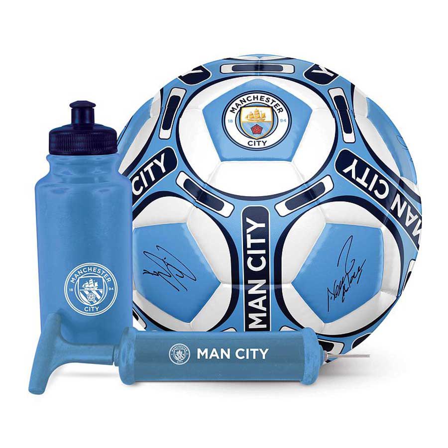 Team Merchandise Manchester City Signature Football Set Blau von Team Merchandise