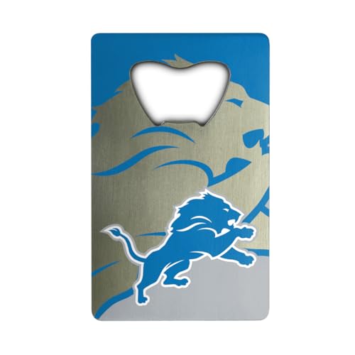 NFL Flaschenöffner im Kreditkarten-Stil, Unisex-Erwachsene, NFL - Detroit Lions, Teamfarbe, 3.25"x2" von FANMATS