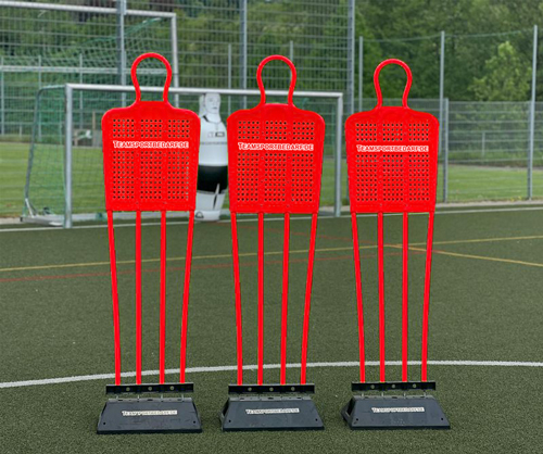 Freistoß-Trainingsdummy (Profi) 180 cm - Farbe: Rot von Teamsportbedarf.de