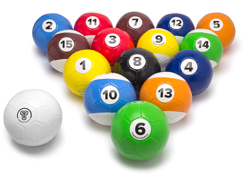 Fussball-Billard - 16 Bälle inkl. Ballsack von Teamsportbedarf.de
