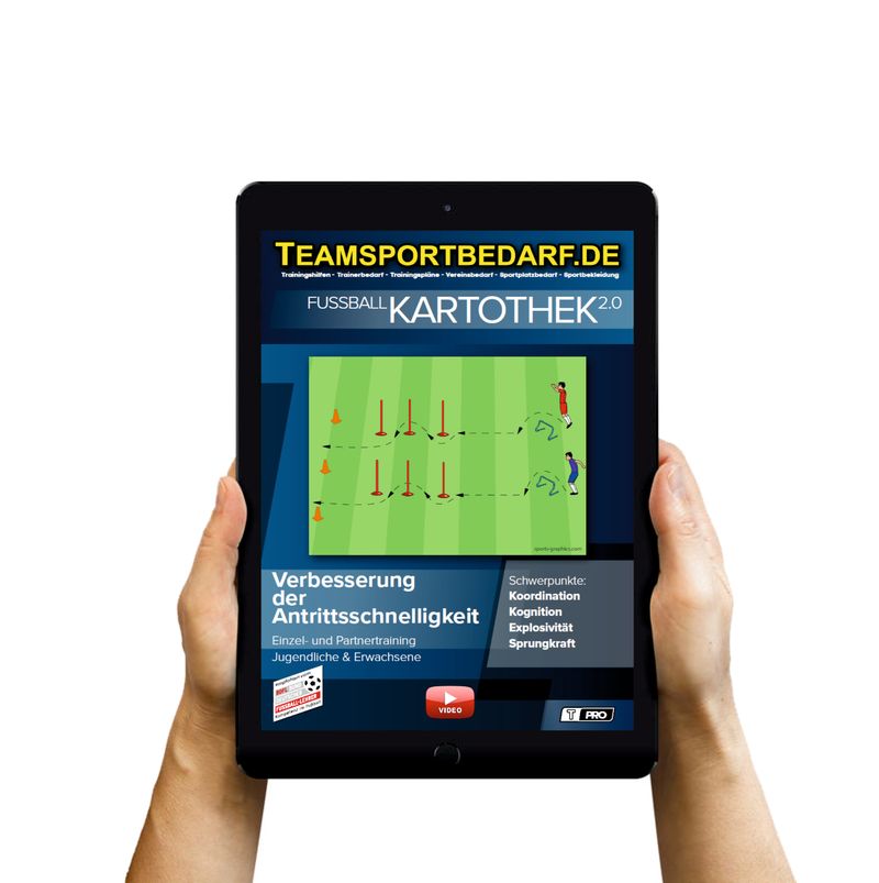 Fußball Download (60 Übungen) - Verbesserung der Antrittsschnelligkeit von Teamsportbedarf.de