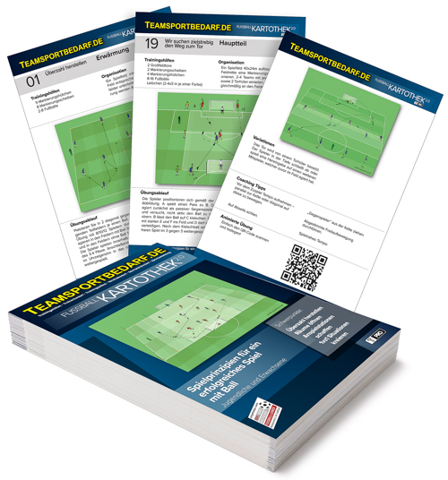 Fußball Kartothek (30 Karten) - Spielprinzipien für ein erfolgreiches Spiel mit Ball von Teamsportbedarf.de