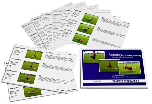 Fußball Trainingspläne (90 Übungen) - Stabilisation, Regeneration, Stretching von Teamsportbedarf.de